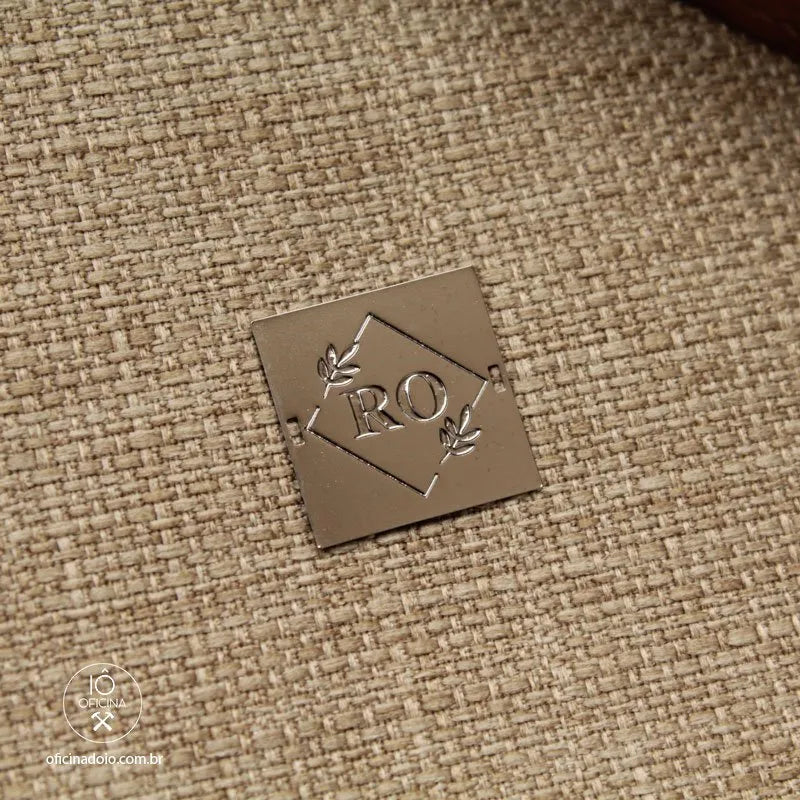 Etiqueta de metal quadrada 1