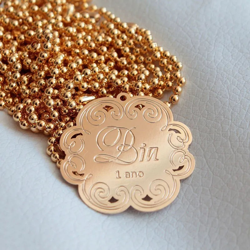 medalhinha personalizada 1 ano