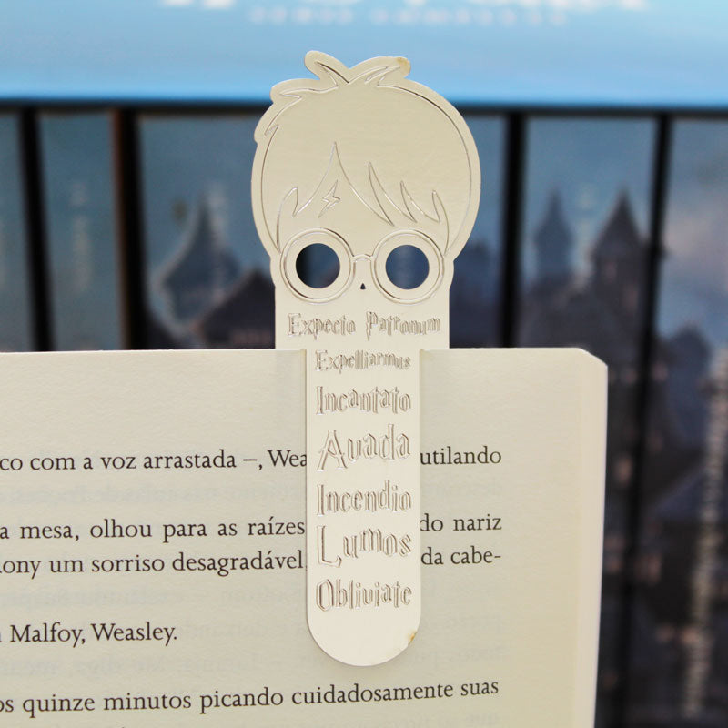Marca-página Harry Potter Feitiços prateado 2