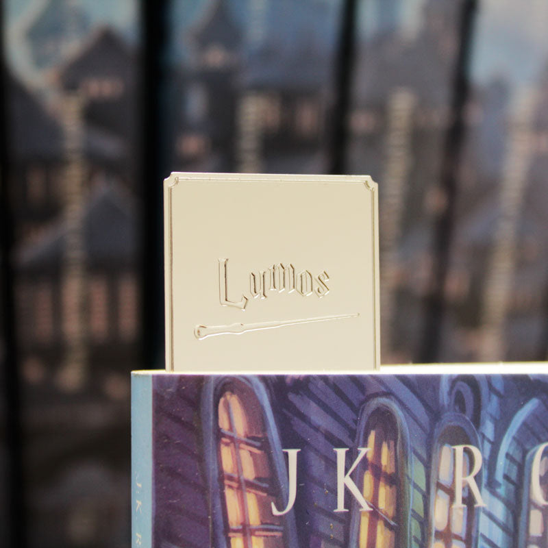 Marca-páginas Harry Potter Lumos prateado