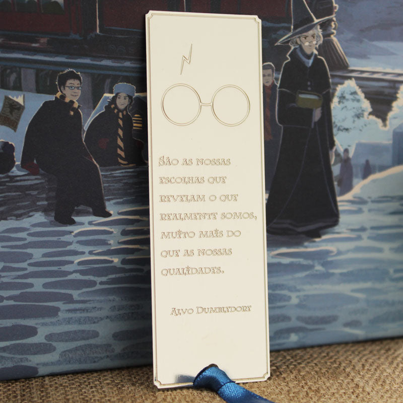 Marca-páginas Harry Potter Óculos e Raio prateado