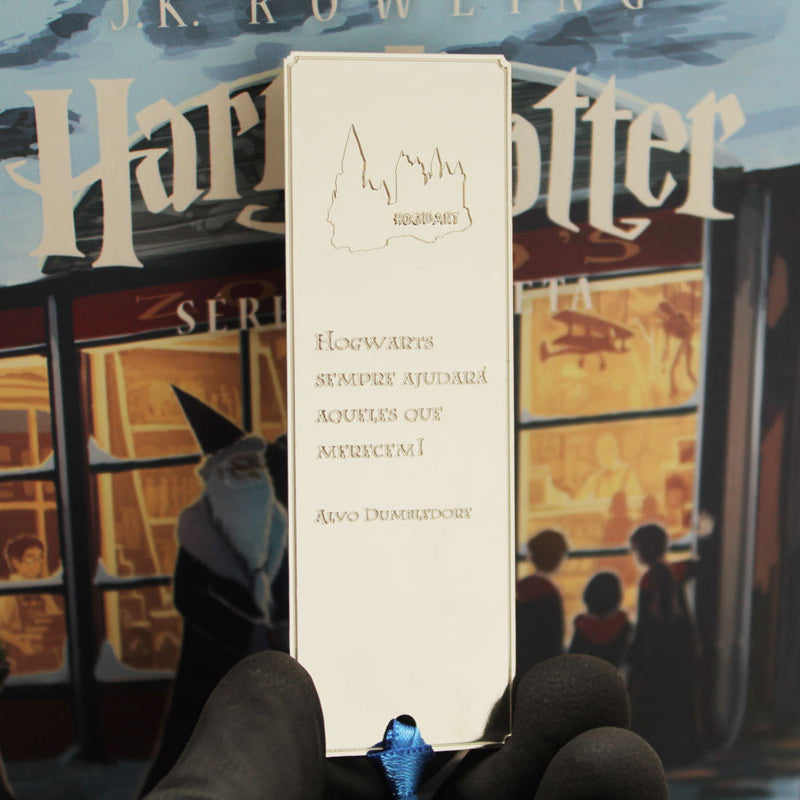 Marcador de páginas Harry Potter Castelo Hogwarts prateado 2