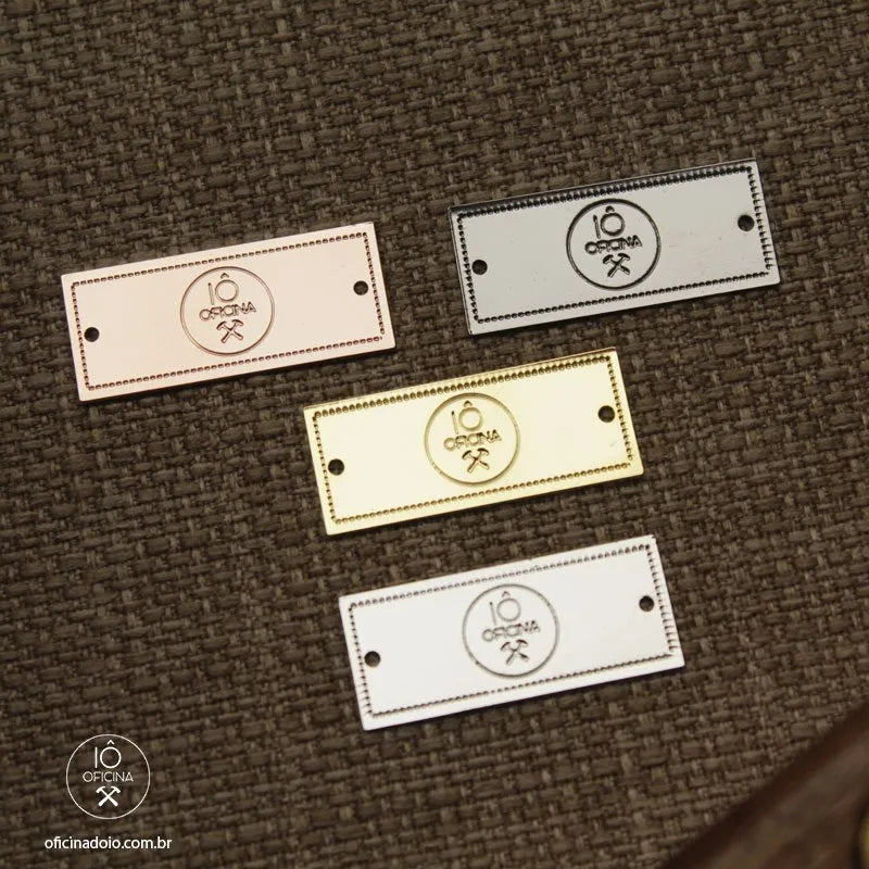 Plaquinha personalizada retangular 28mm 4