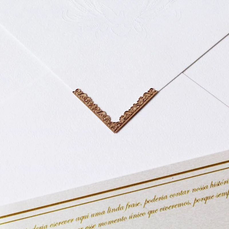 Ponteira de convite rose gold