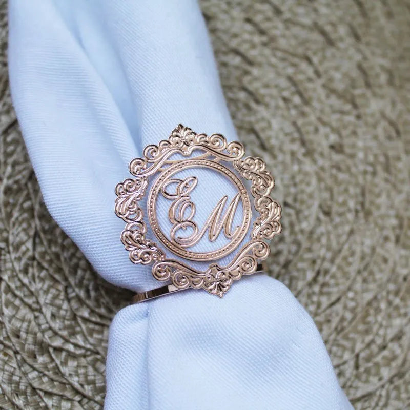 Porta Guardanapo Rose Gold para casamento