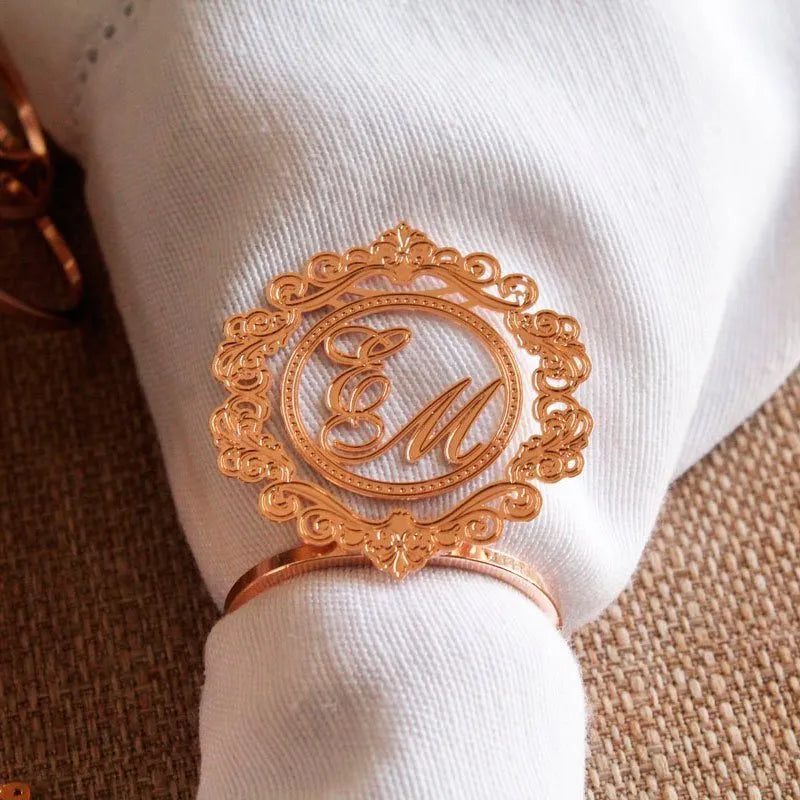 Porta Guardanapo Rose Gold para casamento