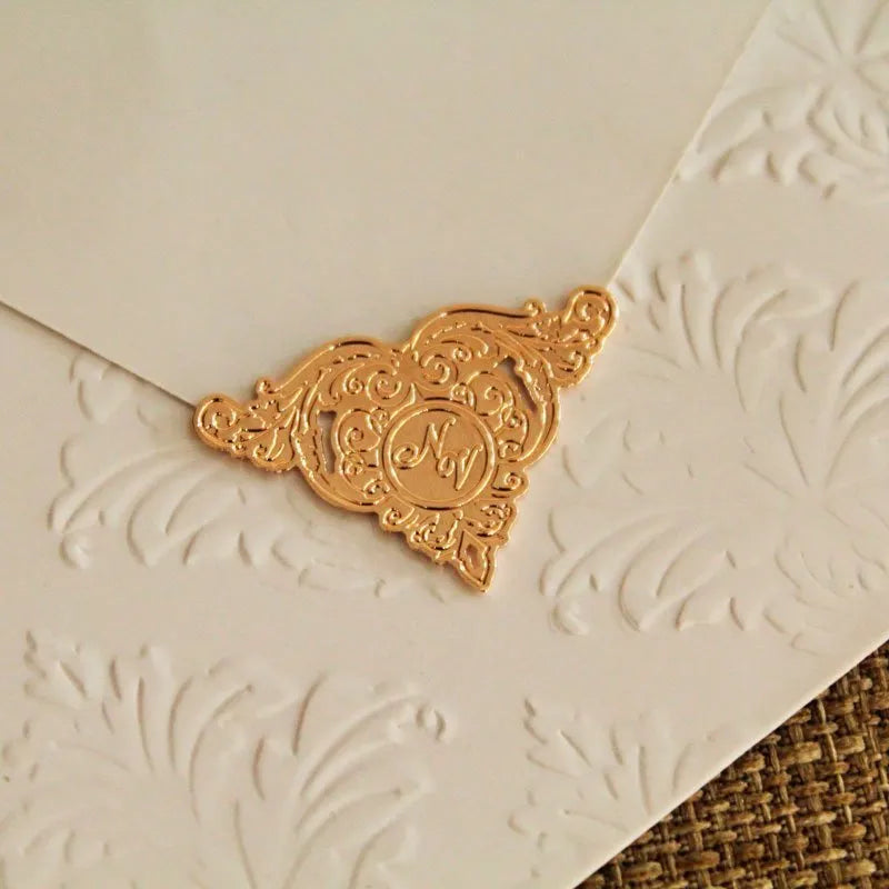 cantoneira para convite ouro rose