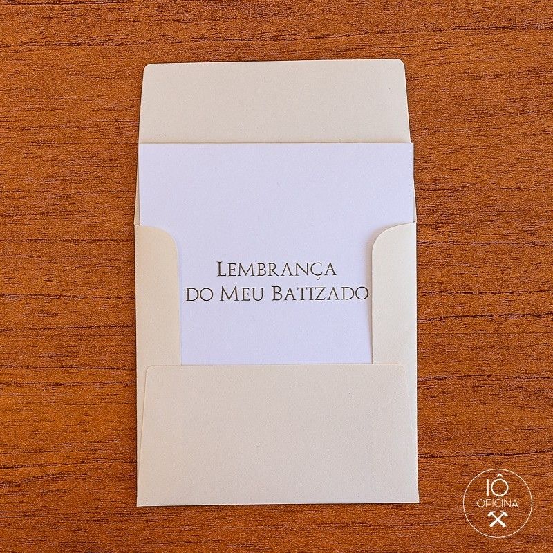 cartão para lembrança de batizado