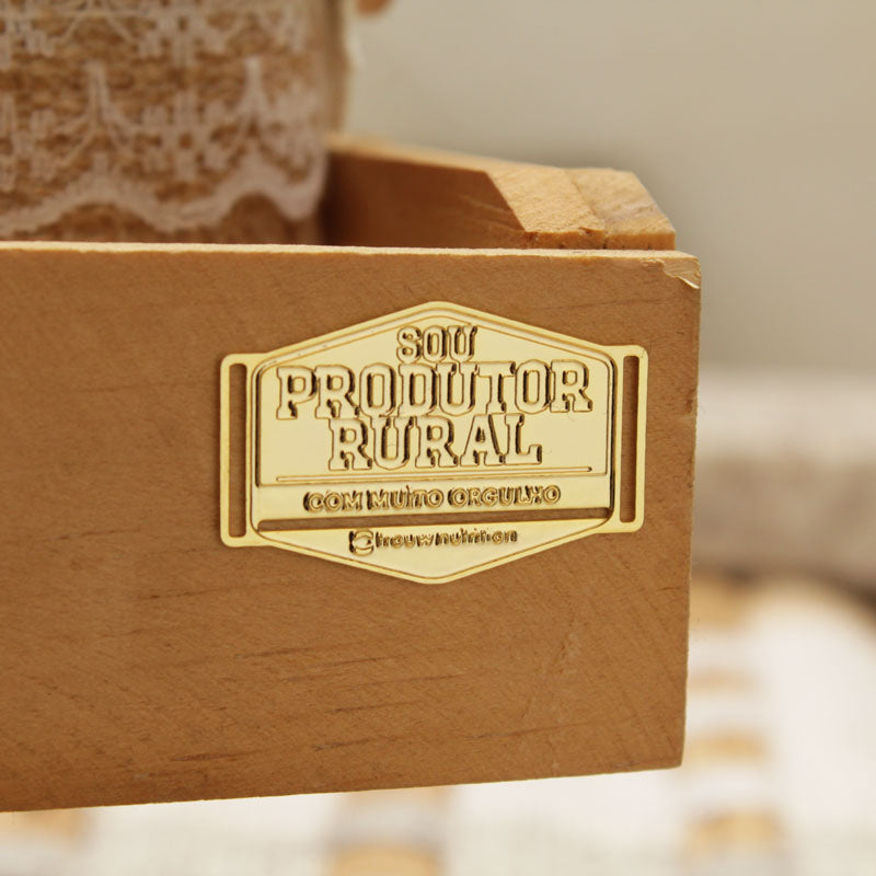 Etiqueta Personalizada Metálica para Artesanato - 2,8cm