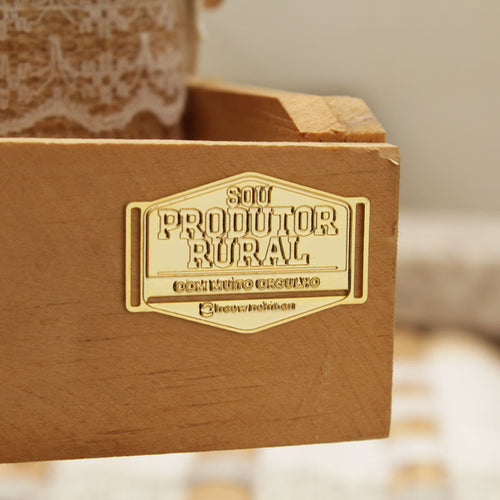 Etiqueta Personalizada Metálica para Artesanato - 2,8cm