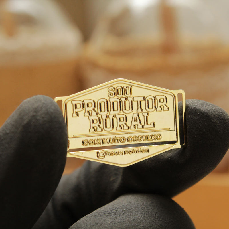 Etiqueta Personalizada Metálica para Artesanato - 2,8cm