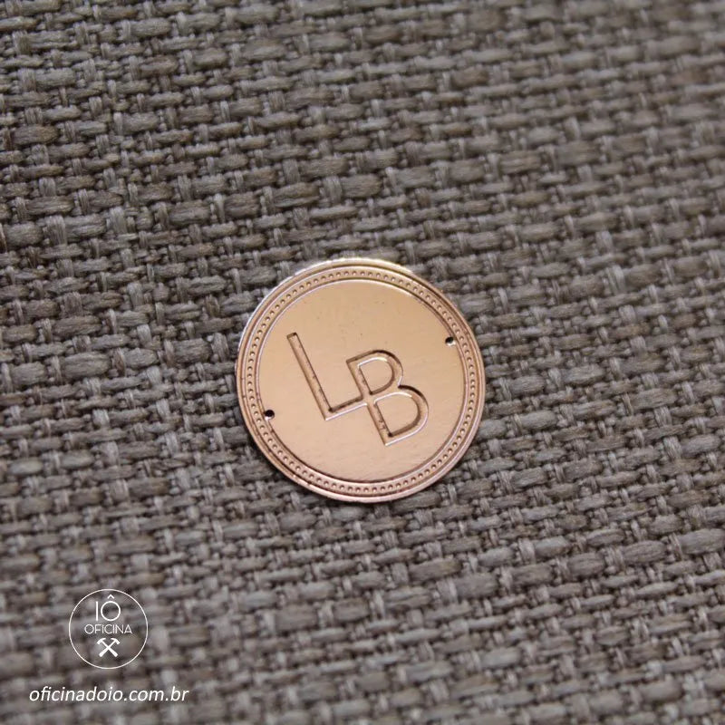 etiqueta metal personalizada redonda
