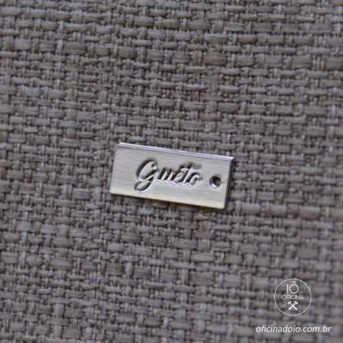etiqueta de metal retangular para roupas