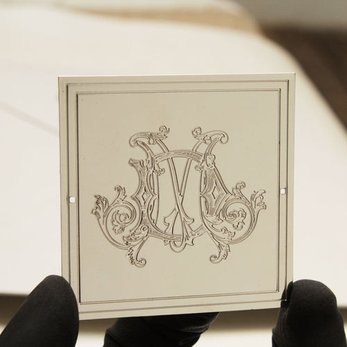 fechamento para convite de casamento personalizado prateado
