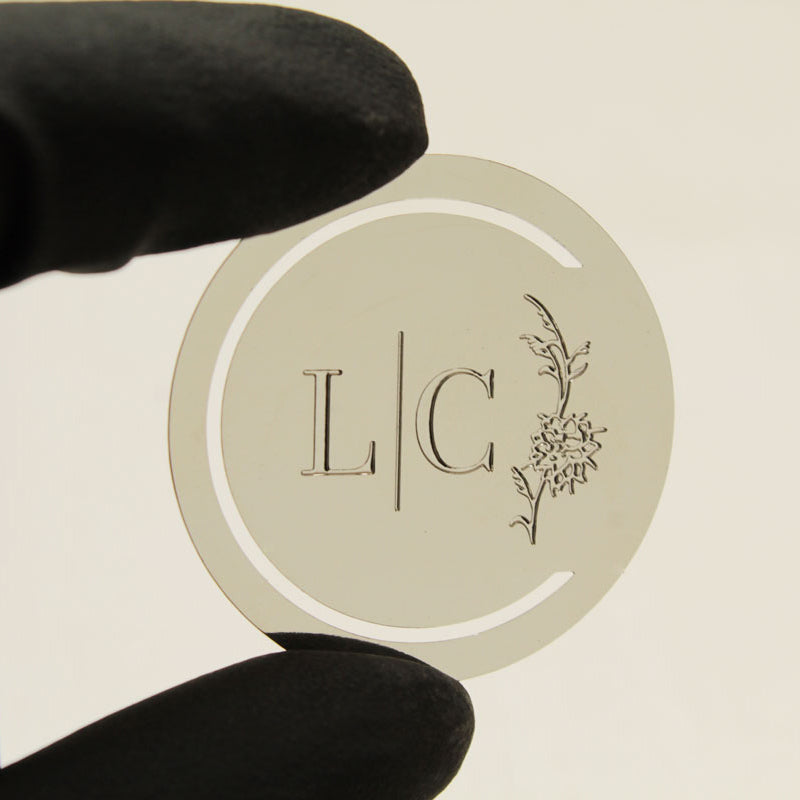 Fechamento para Convites de Luxo Prateado - 4cm