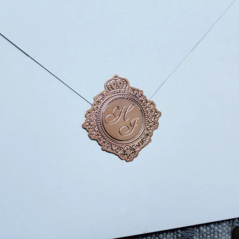 lacre brasão de metal personalizado para convites