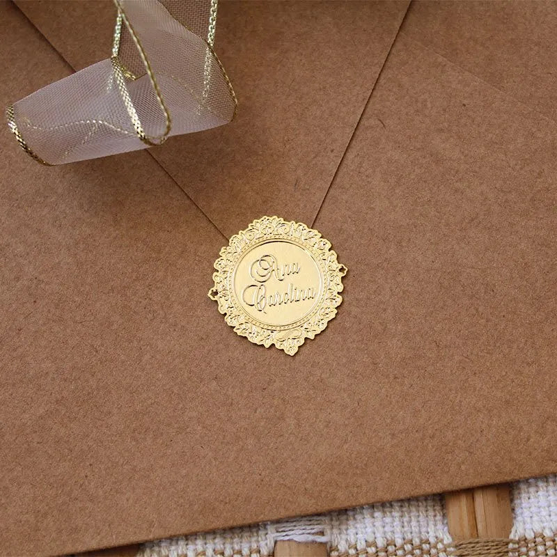 lacre de metal para convite personalizado com sua arte LC17