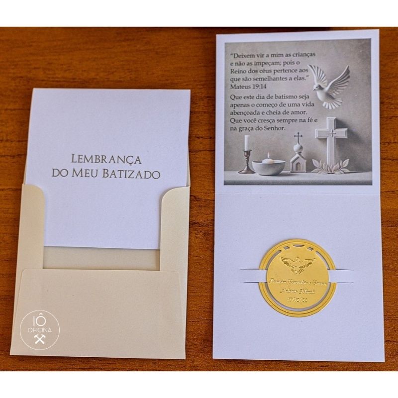 lembranca de batismo personalizada