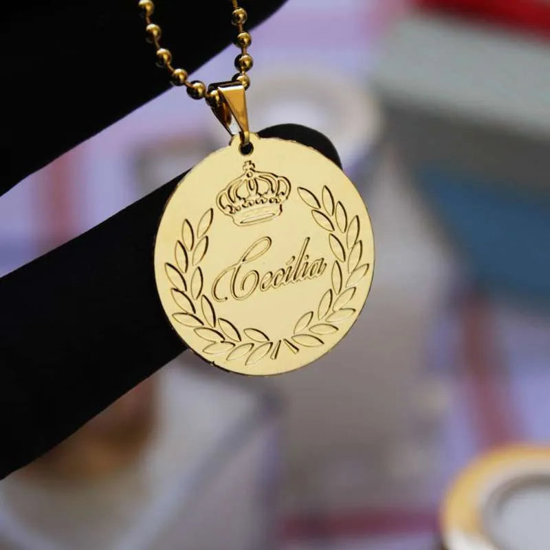 medalha para batizado personalizada