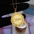 lembrança maternidade personalizada com nome pingente de metal