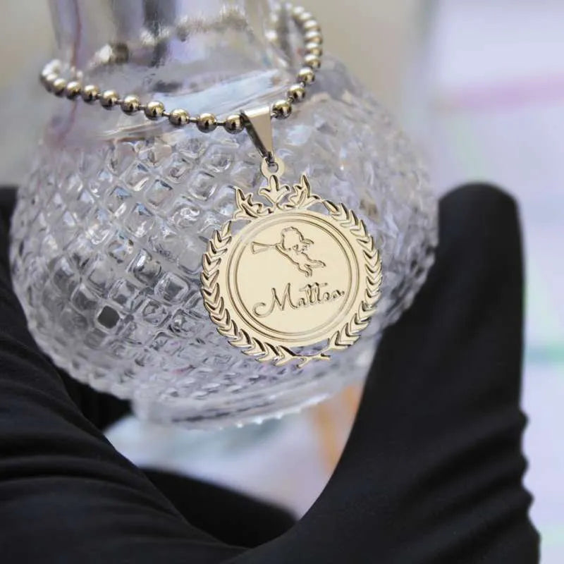 lembrança personalizada para batizado pingente de metal