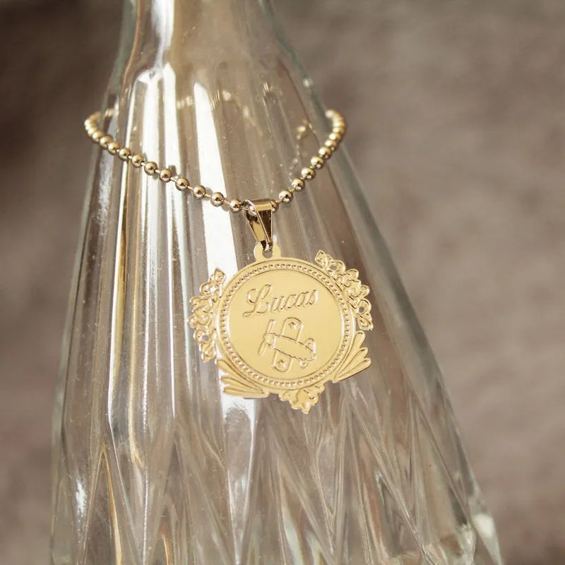 medalha infantil personalizada com nome