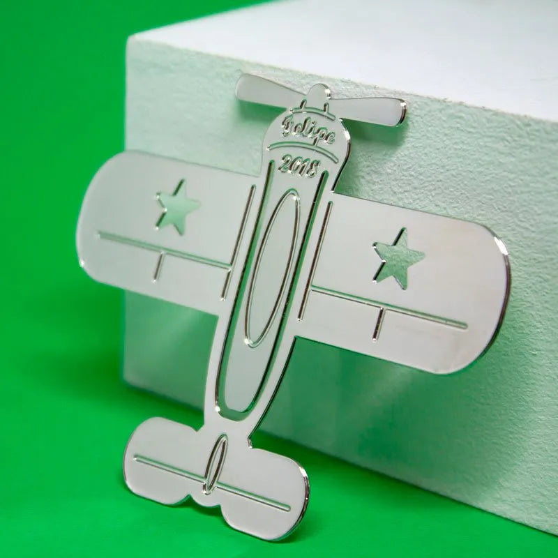 marcador de livro personalizado prata