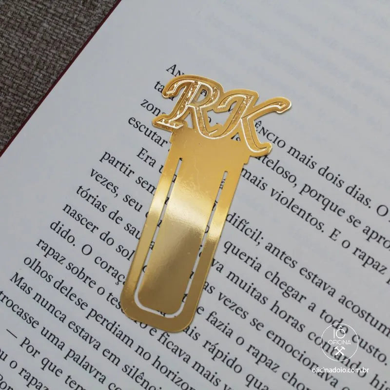 marcador de página de metal personalizado