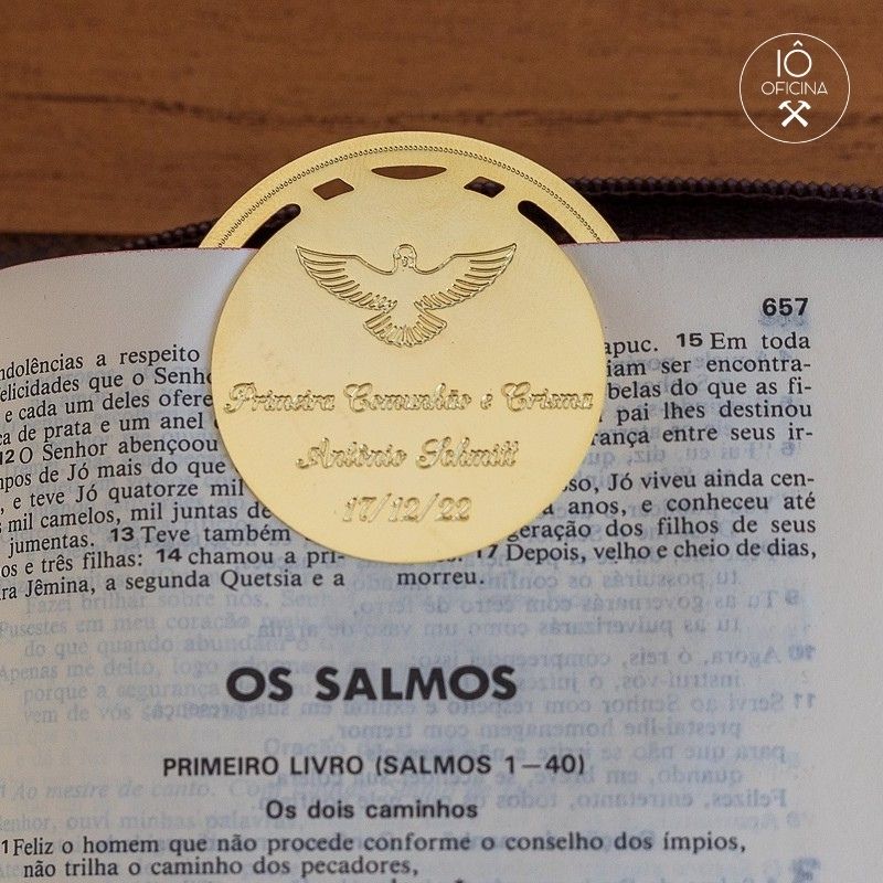 marcador de pagina para lembrança de batizado