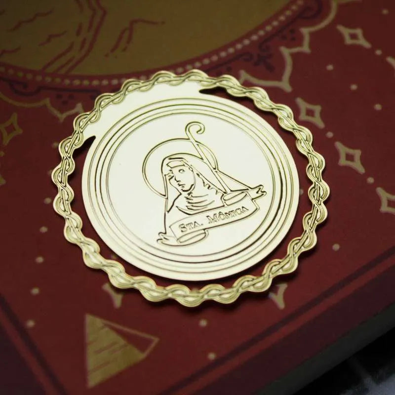 marcador de página para lembrancinhas religiosas mpr7 dourado