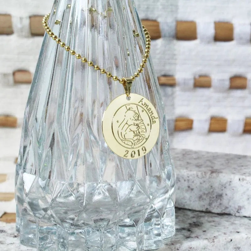 Medalhinha de Maternidade com Nome