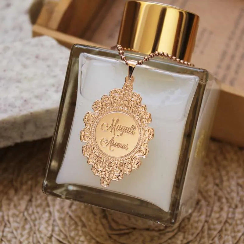 medalha com nome para aromatizadores de ambiente rose