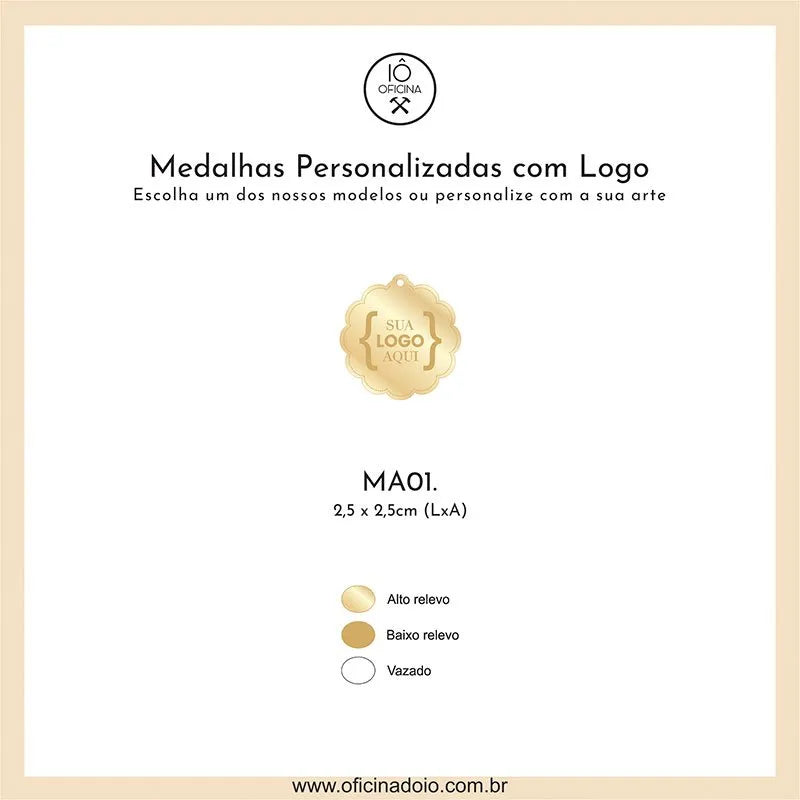 medalha para aromatizadores MA01