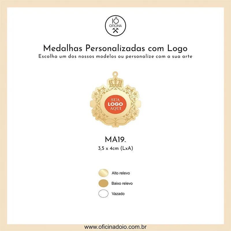 medalha para aromatizadores MA19