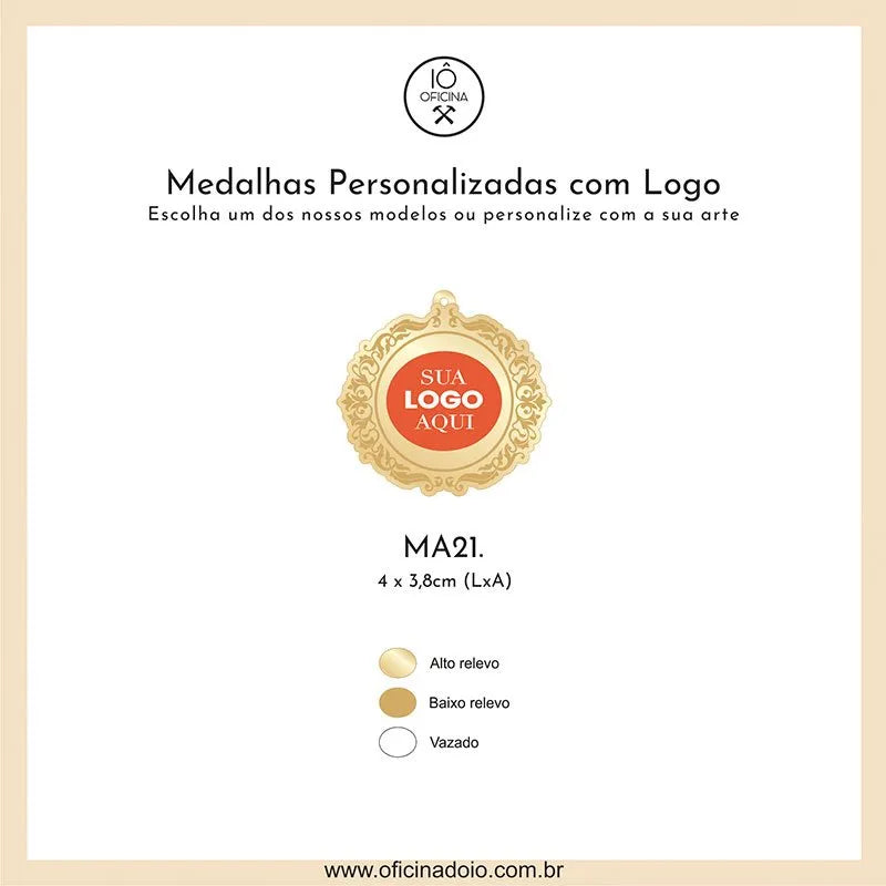 medalha para aromatizadores MA21