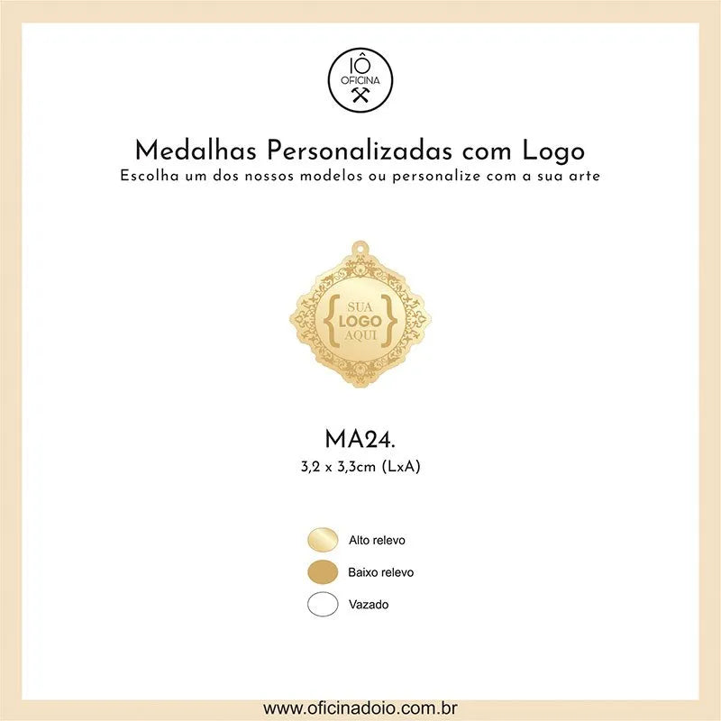medalha para aromatizadores MA24