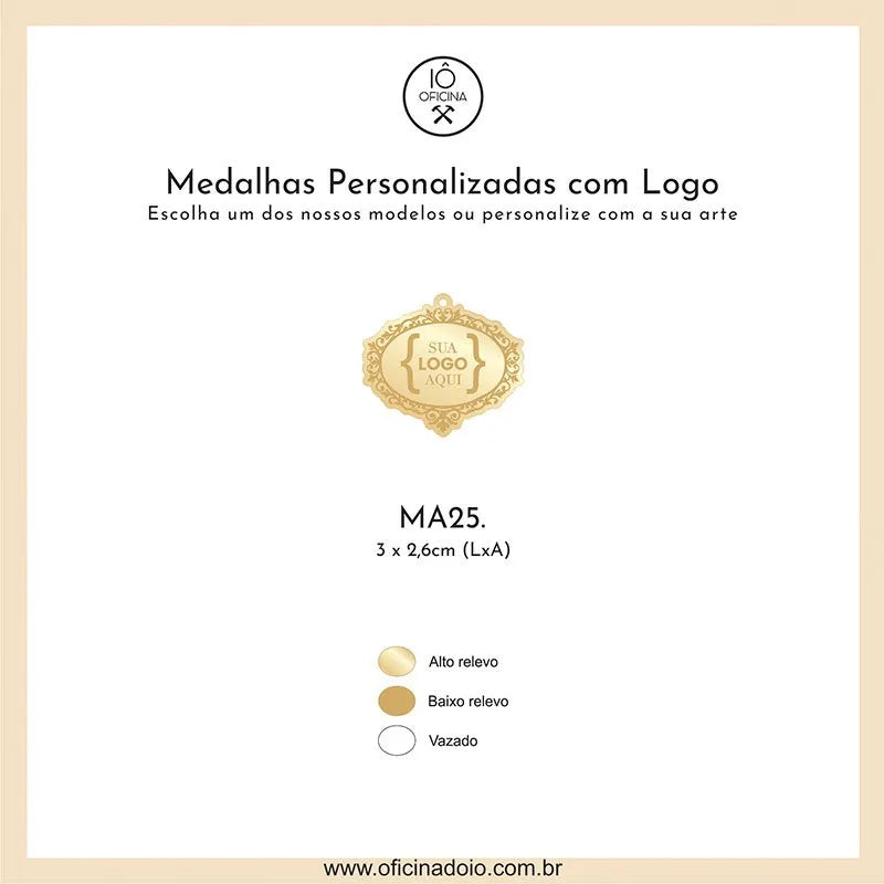 medalha para aromatizadores MA25