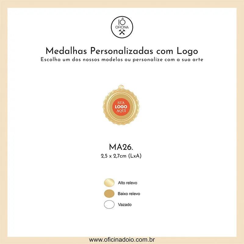 medalha para aromatizadores MA26