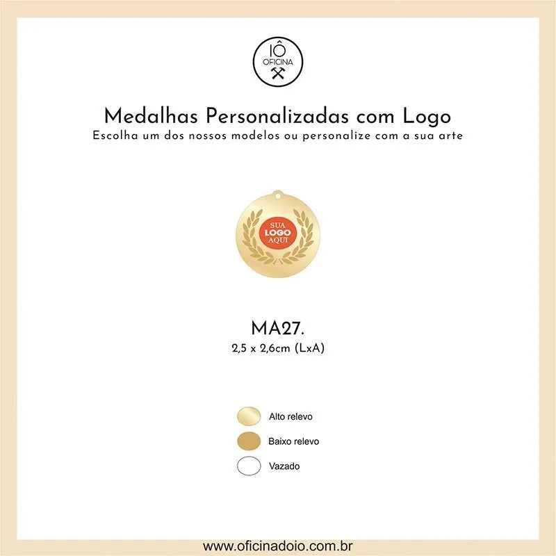 medalha para aromatizadores MA27