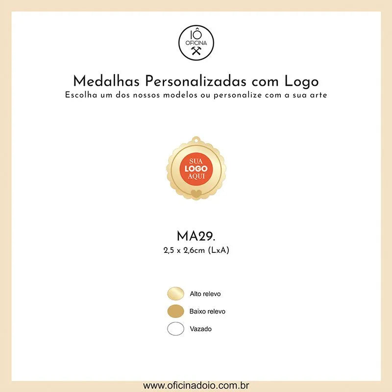 medalha para aromatizadores MA29