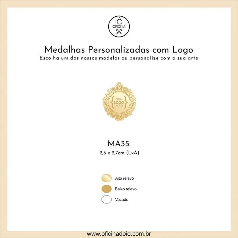 medalha para aromatizadores MA35