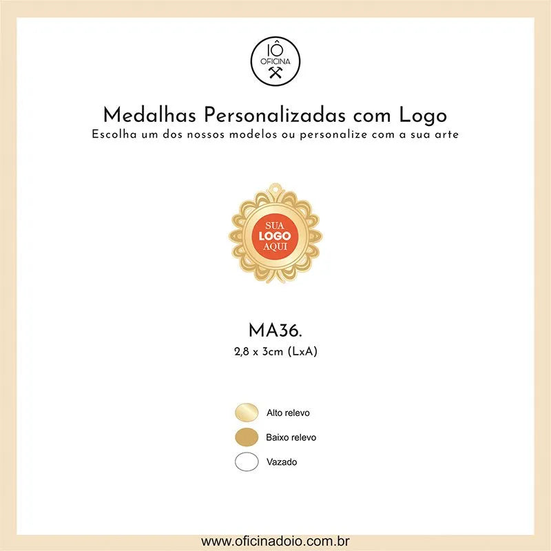 medalha para aromatizadores MA36