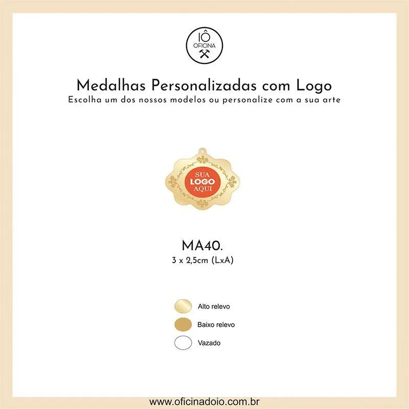medalha para aromatizadores MA40