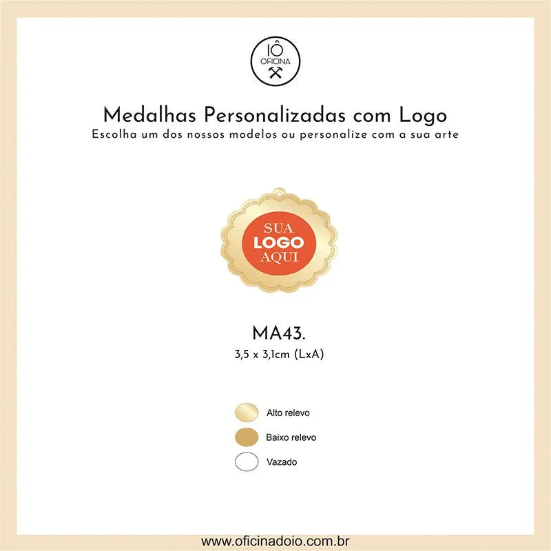 medalha para aromatizadores MA43
