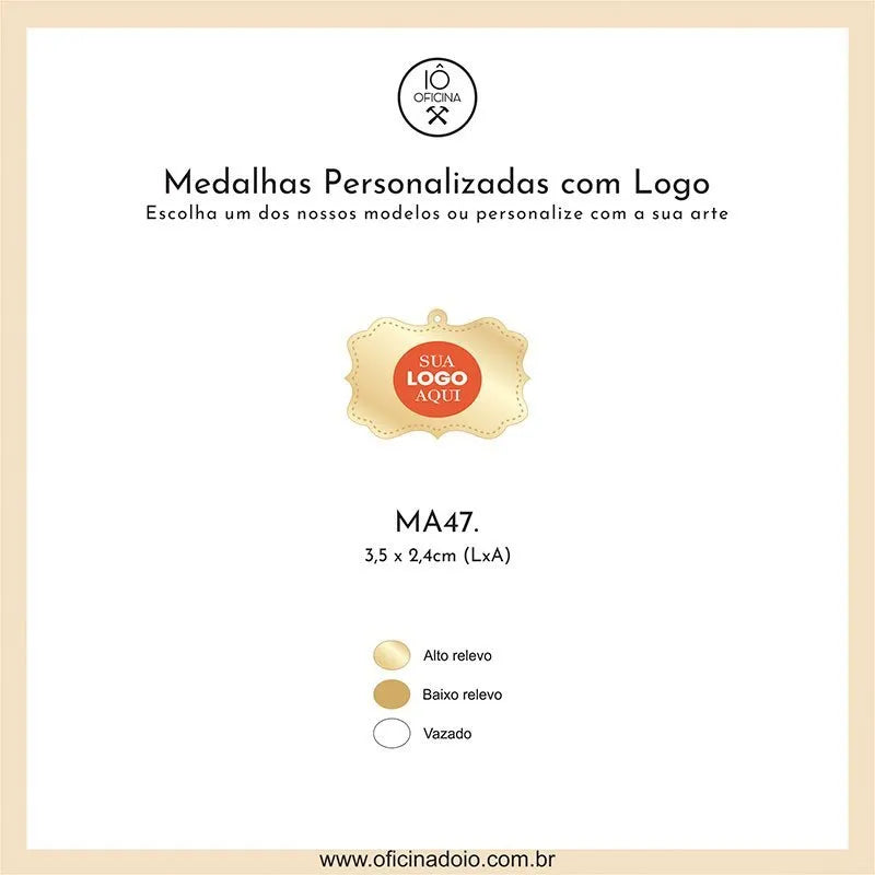 medalha para aromatizadores MA47