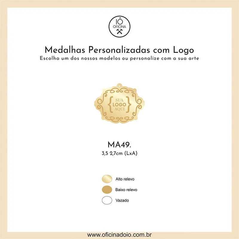 medalha para aromatizadores MA49