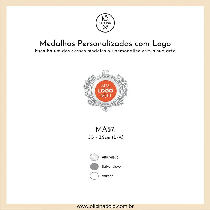 medalha para aromatizadores MA57
