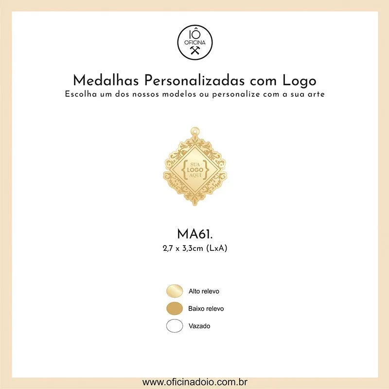 medalha para aromatizadores MA61