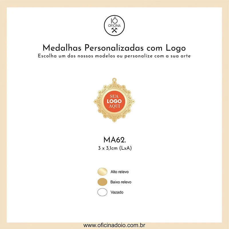 medalha para aromatizadores MA62