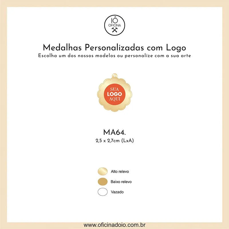 medalha para aromatizadores MA64
